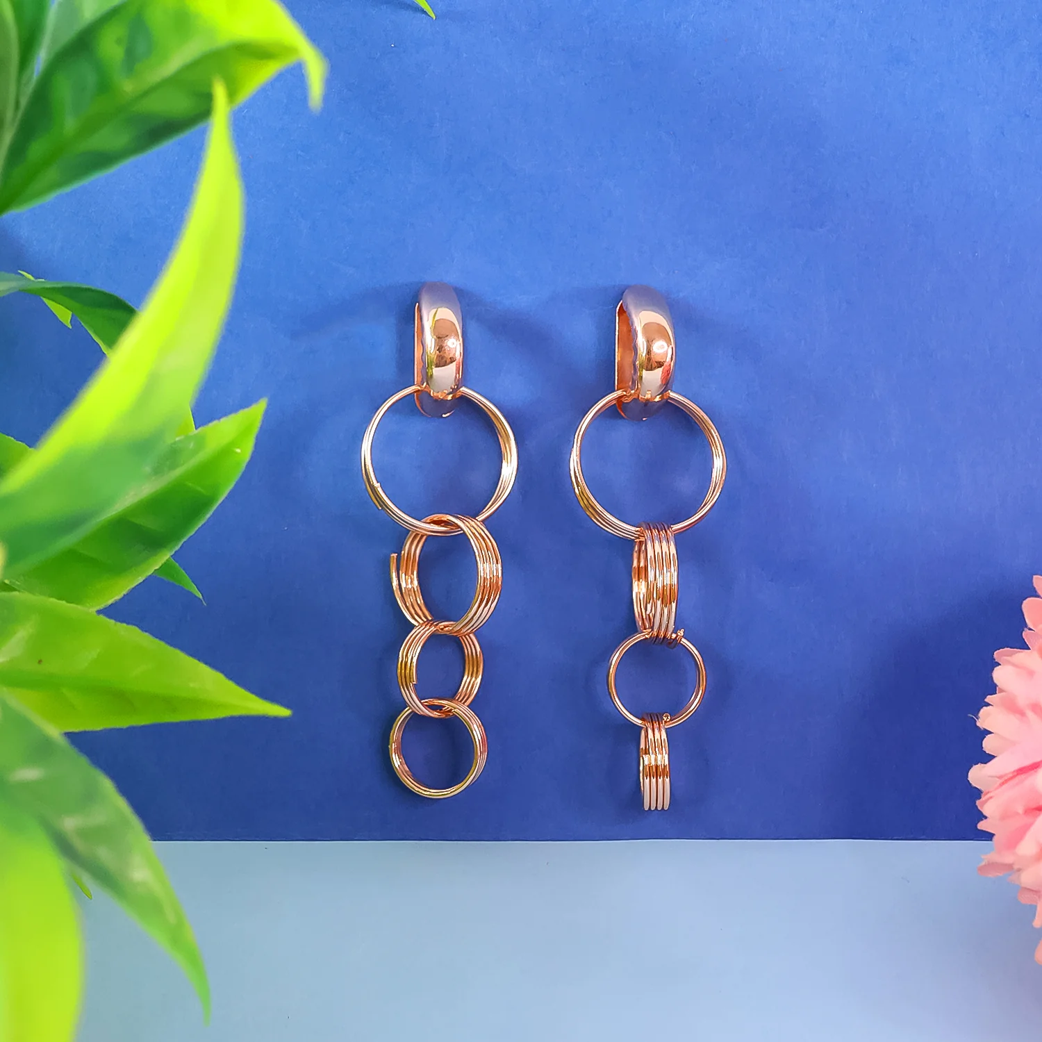 Gold Toned Contemporary Drop Earrings (Pair Of 1) - Image 5