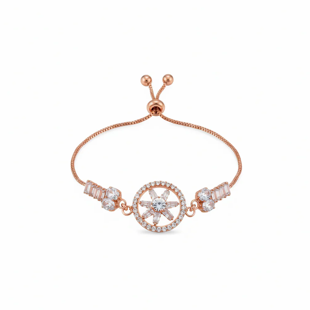 Graceful AD Bracelet with flower motif for women - Image 5