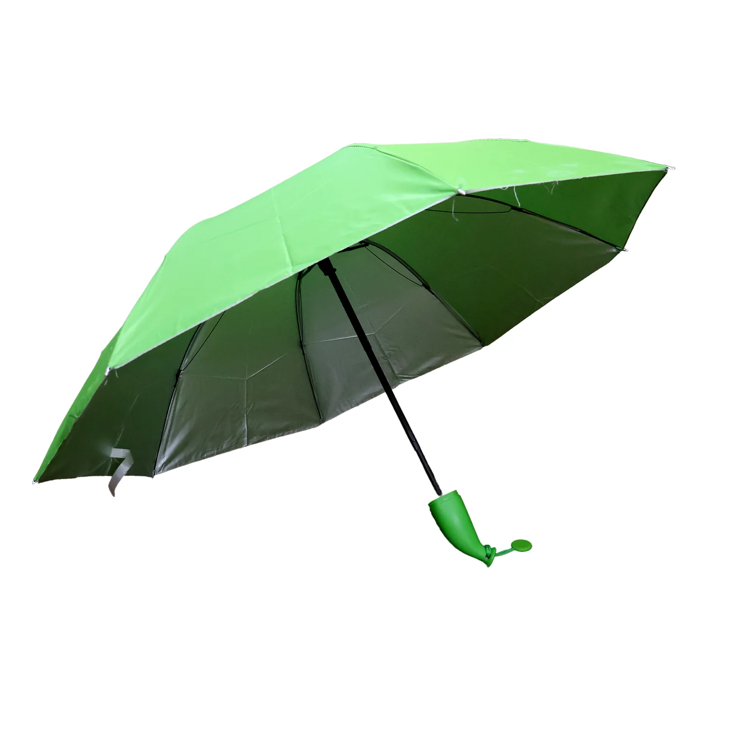 Green Stylish Banana Shaped Mini Foldable Umbrella - Image 6