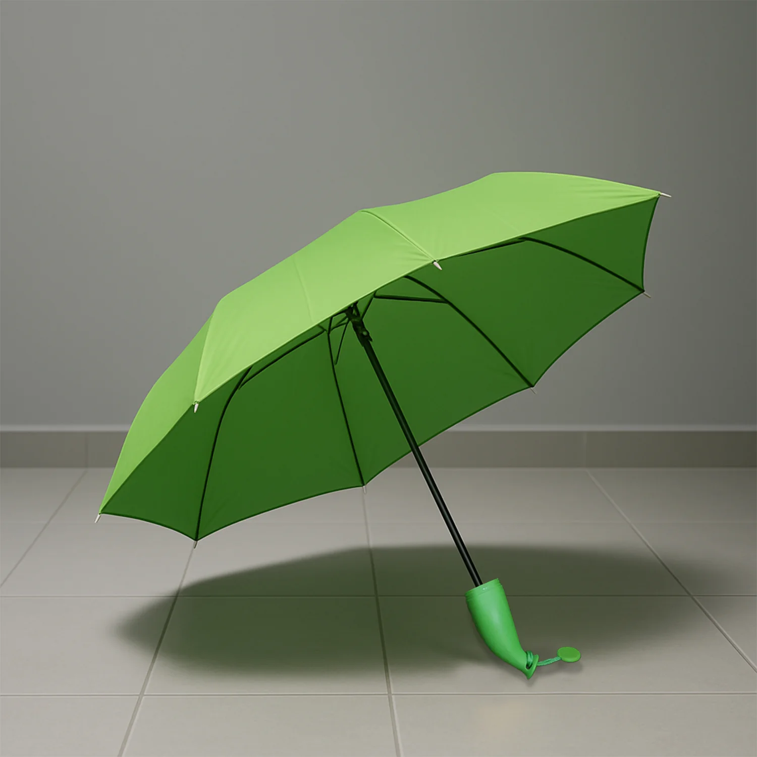 Green Stylish Banana Shaped Mini Foldable Umbrella - Image 7