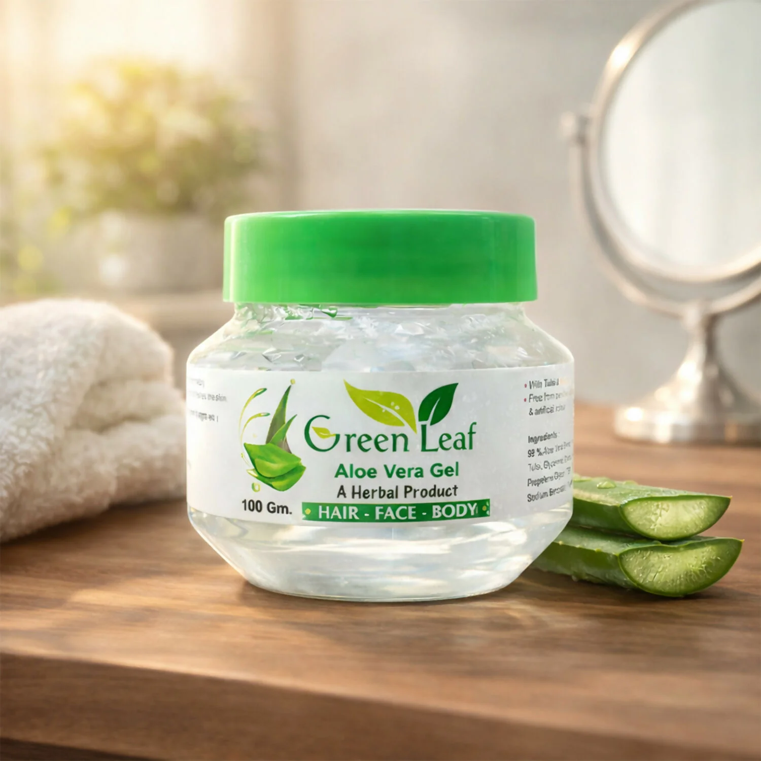Aloe Vera Gel for Hair, Face & Body – Herbal Skincare Solution (100 Gm) - Image 3