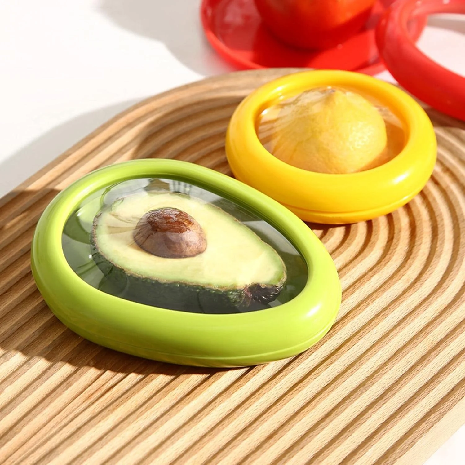 Green Oval Shape Vegetable Container Premium Fruits Saver Keeper (1 Pc) - Image 6