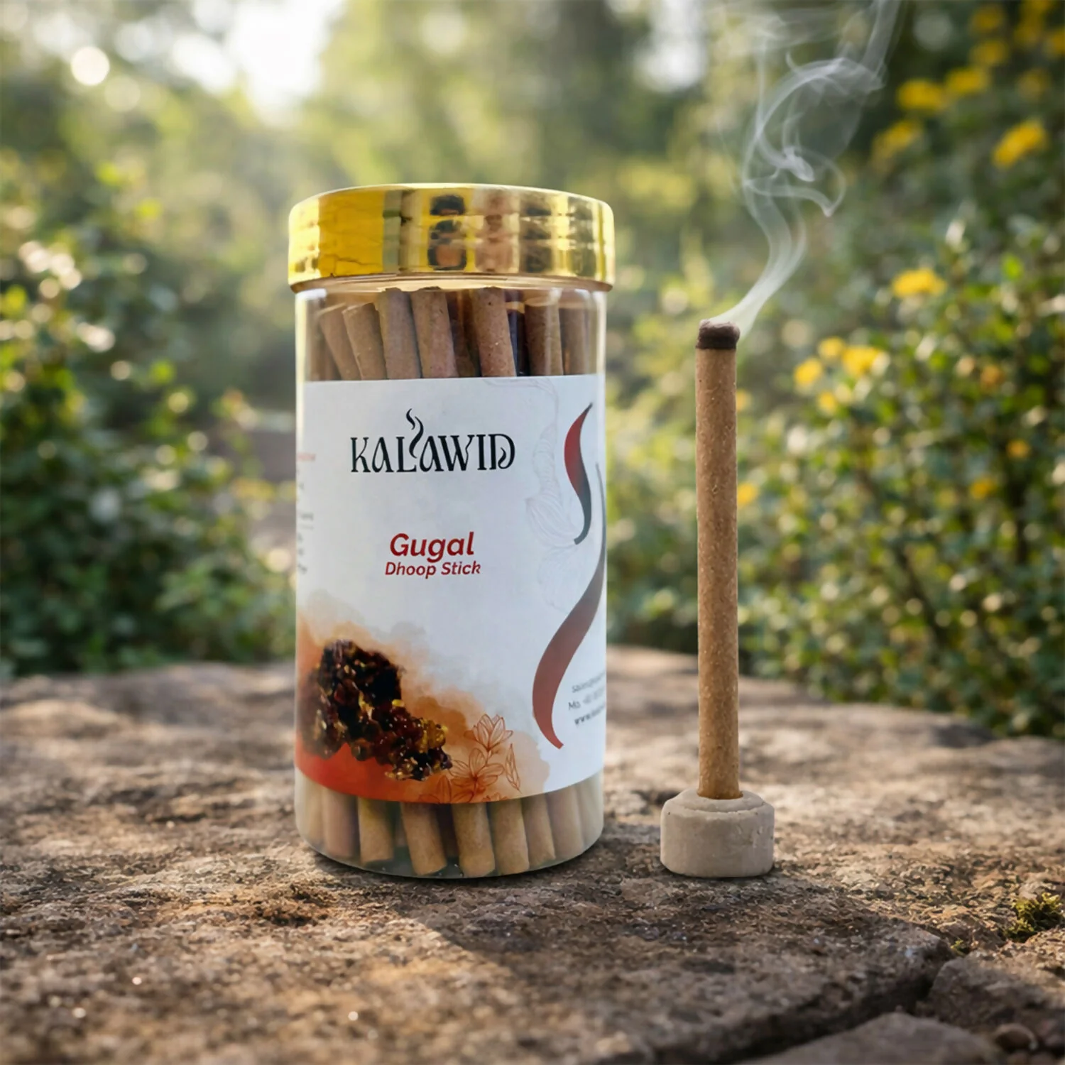 Gugal Dhoop Sticks Jar for Traditional Aroma & Positive Home Environment (100 Gm) - Image 3