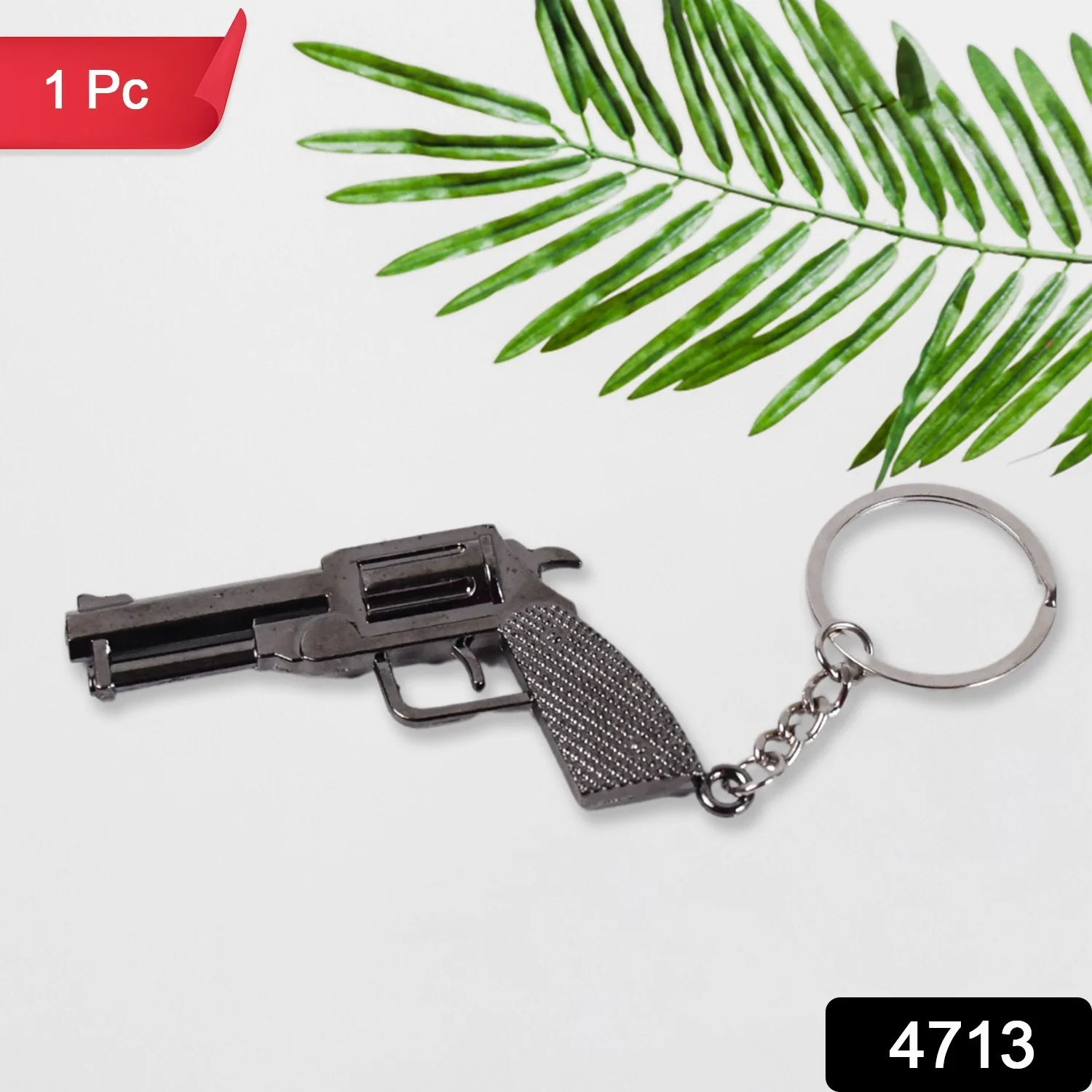 Gun Keychain Metal Weapon Key Rings Pendant for Men,(1 Pc / Mix Design) - Image 2