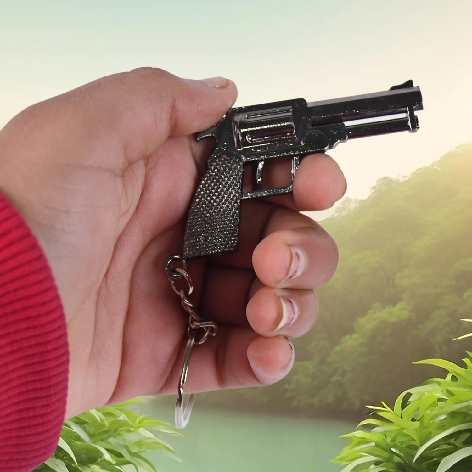 Gun Keychain Metal Weapon Key Rings Pendant for Men,(1 Pc / Mix Design) - Image 4