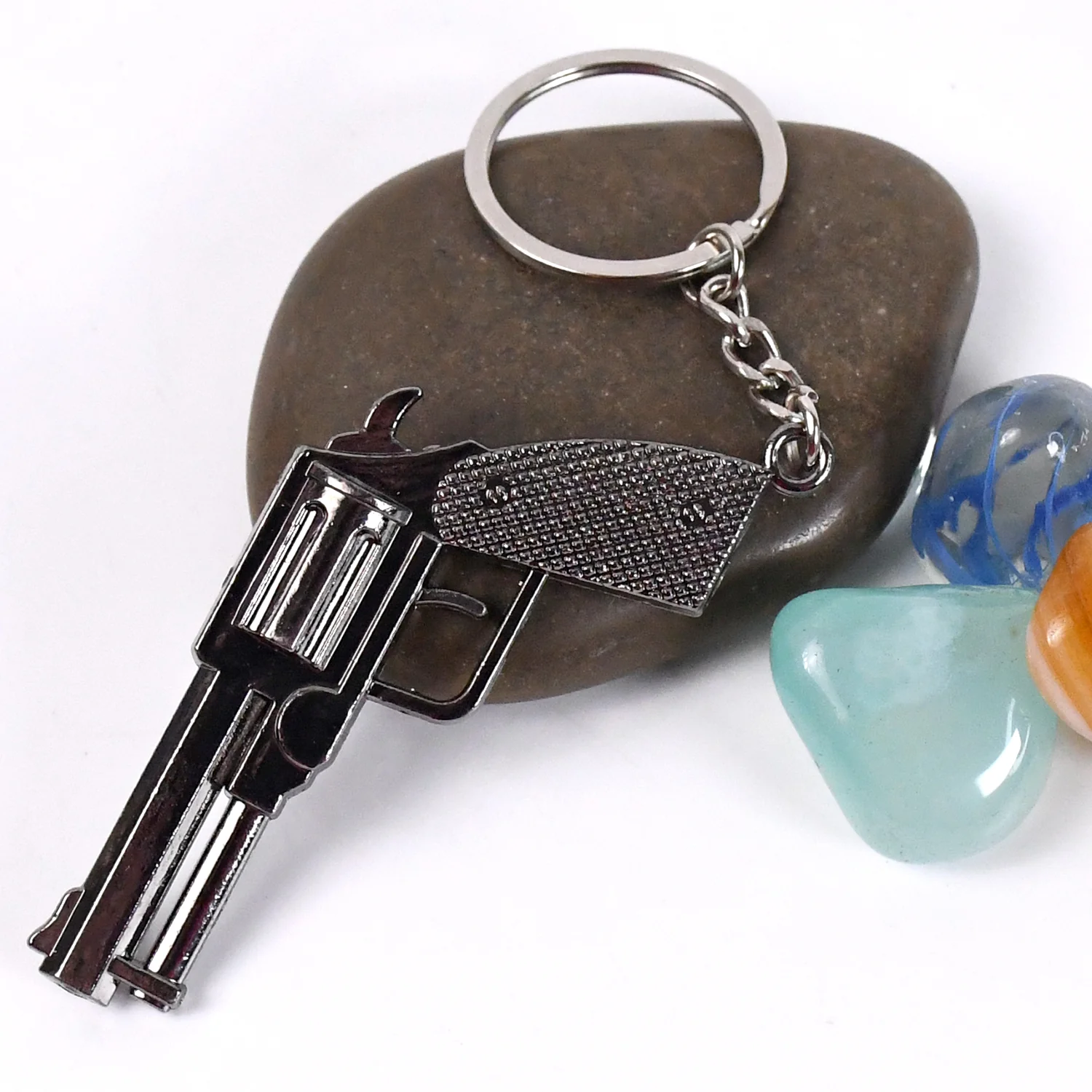 Gun Keychain Metal Weapon Key Rings Pendant for Men,(1 Pc / Mix Design) - Image 7