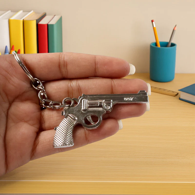 Gun Shape Stylish Keychain (metal keychain) - Image 6