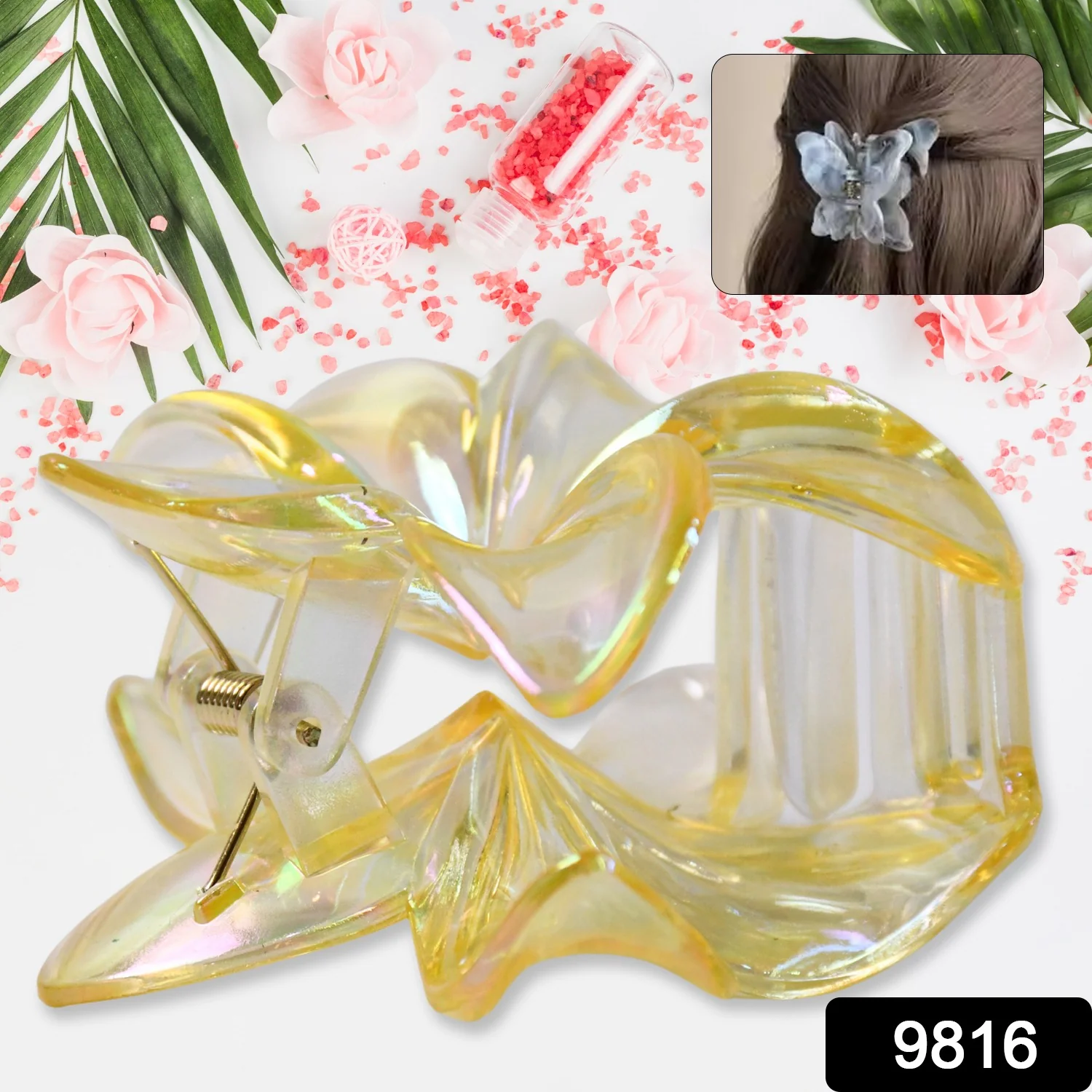 Hair Clamp Grip Simple Matte Decorative Clip for Face Washing - Image 2