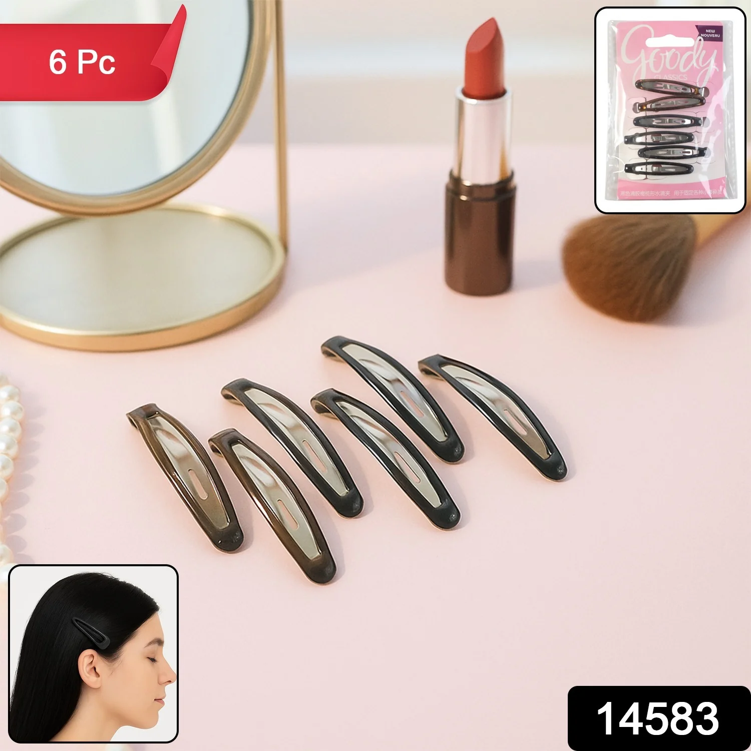 Hair Clips for Women & Girls - (6 Pc / Set) - Image 2