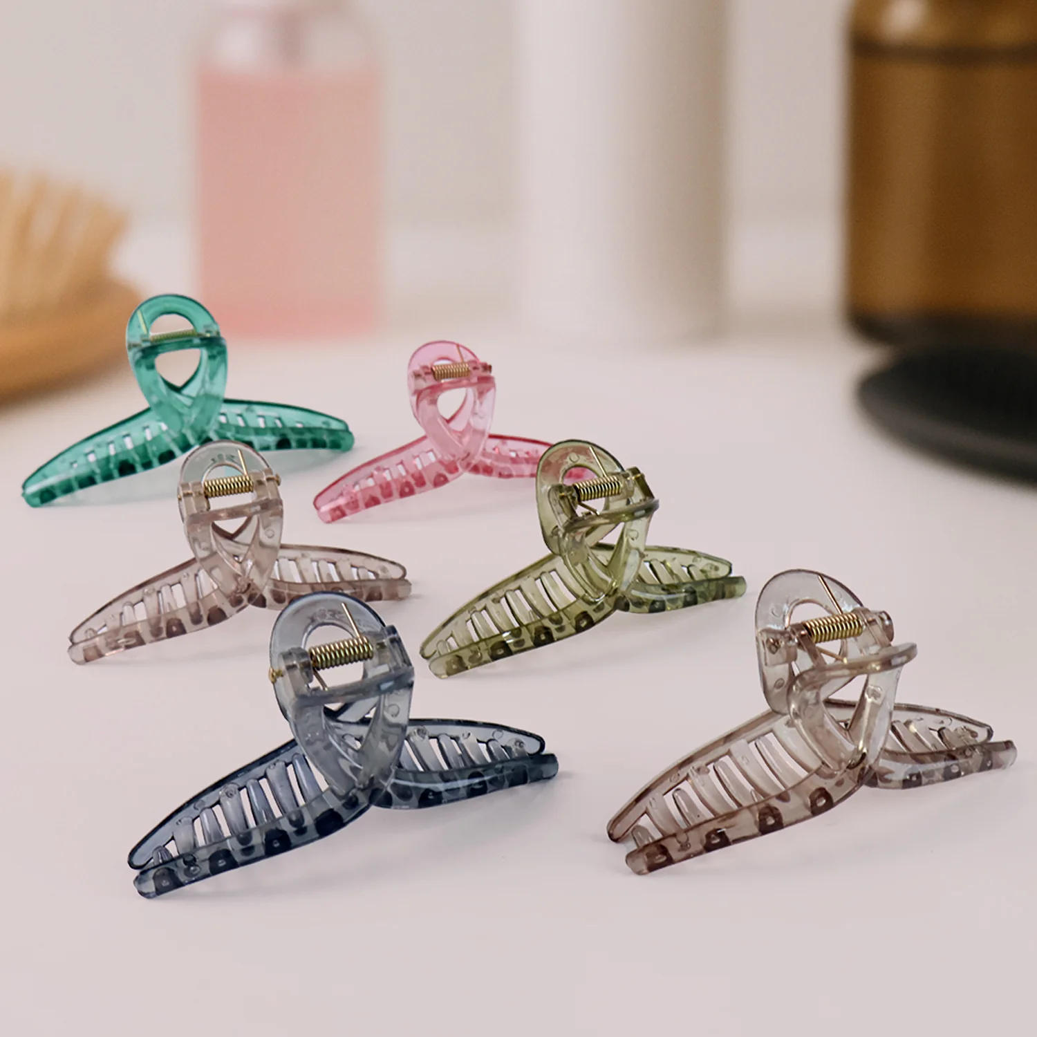 Hair Clutcher Clips (Mix Design, Multicolor / 12 Pc) - Image 4