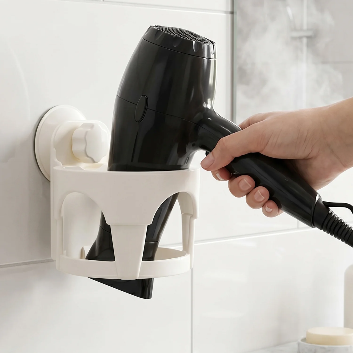 Hair Dryer Holder with Suction Cup for Easy Storage and Convenient Use, 1 Pc - Image 5