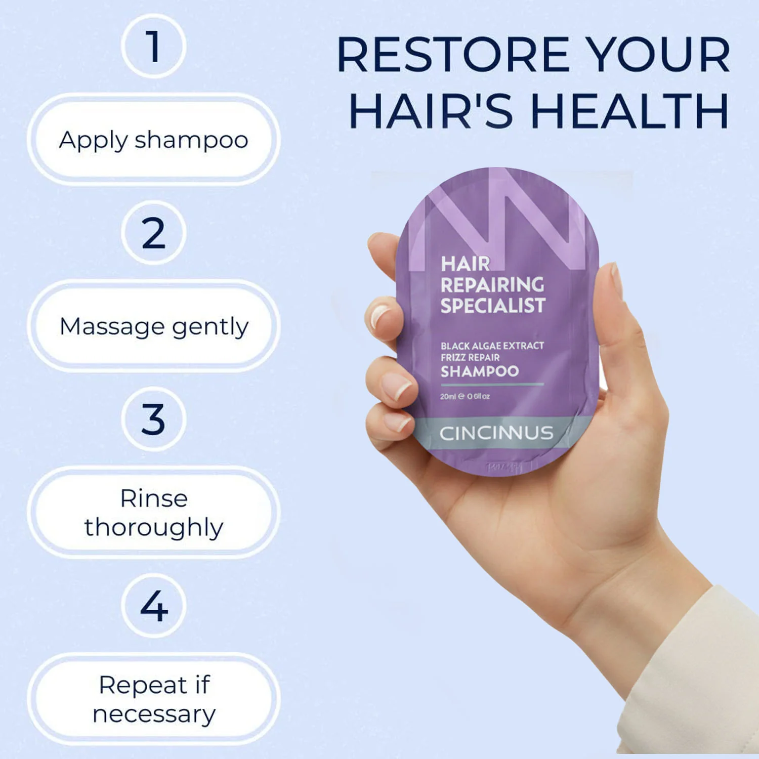 Hair Repairing Shampoo Sachet (20 ML) - Image 6