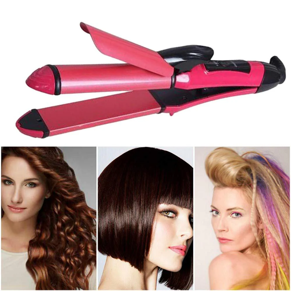 2-in-1 Hair Straightener & Curler – Heating Iron for Styling Hair & Accessories - Image 6