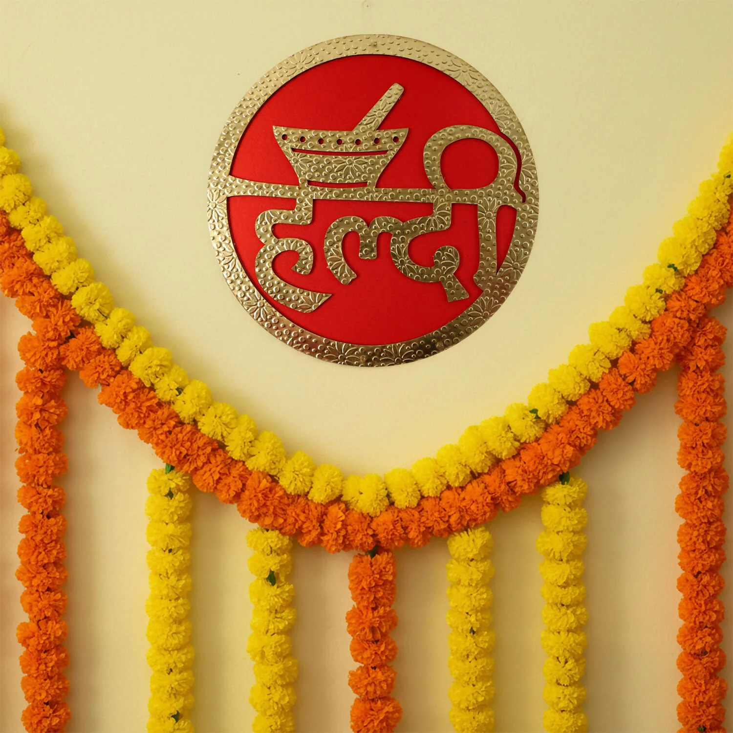 Haldi Ceremony Wall Hanging  Bright Festive Decor for Wedding Functions - Image 3