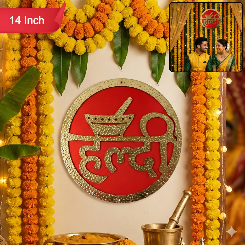 Haldi Ceremony Wall Hanging  Bright Festive Decor for Wedding Functions - Image 9