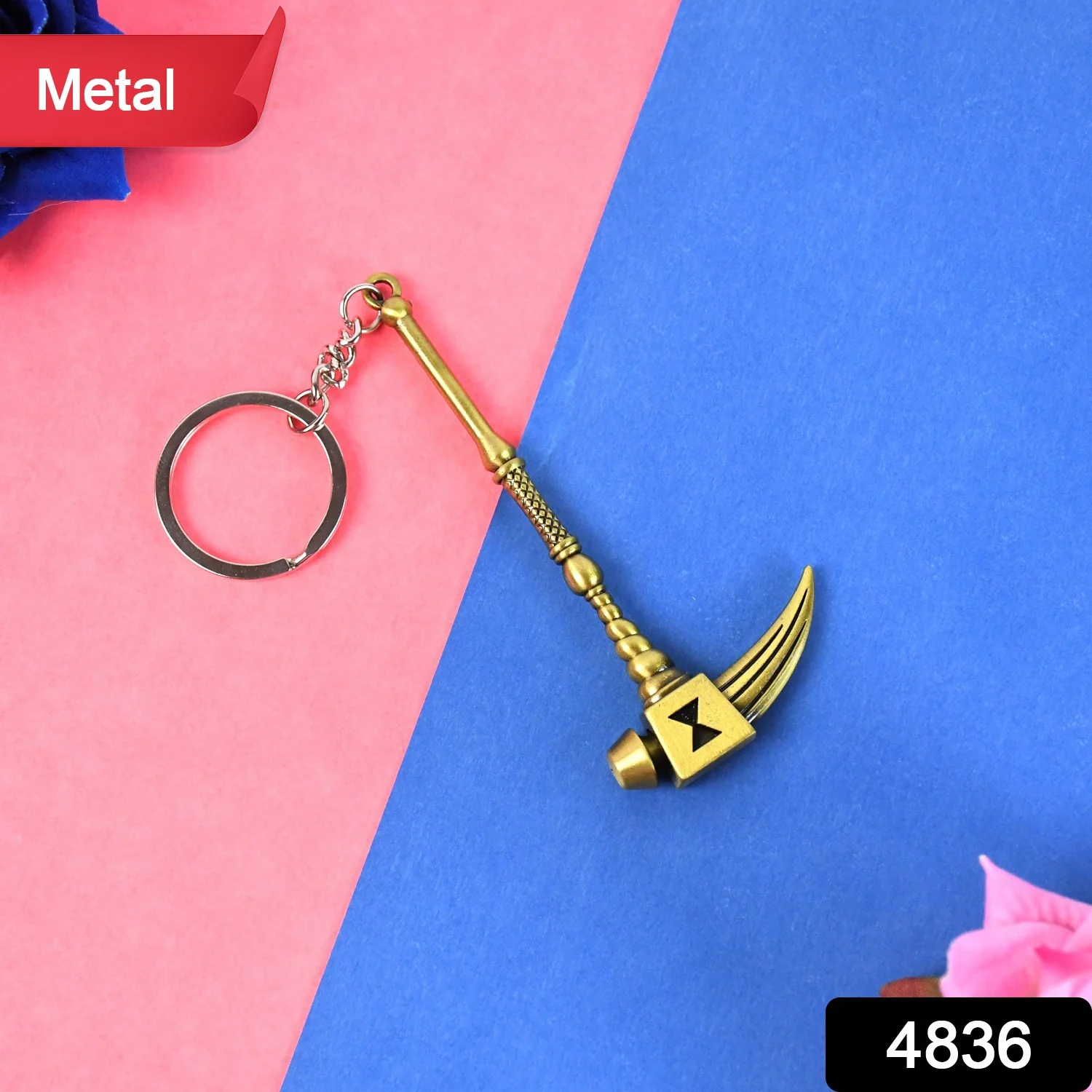 Metal Hammer Shape Keychain (1 Pc) - Image 2