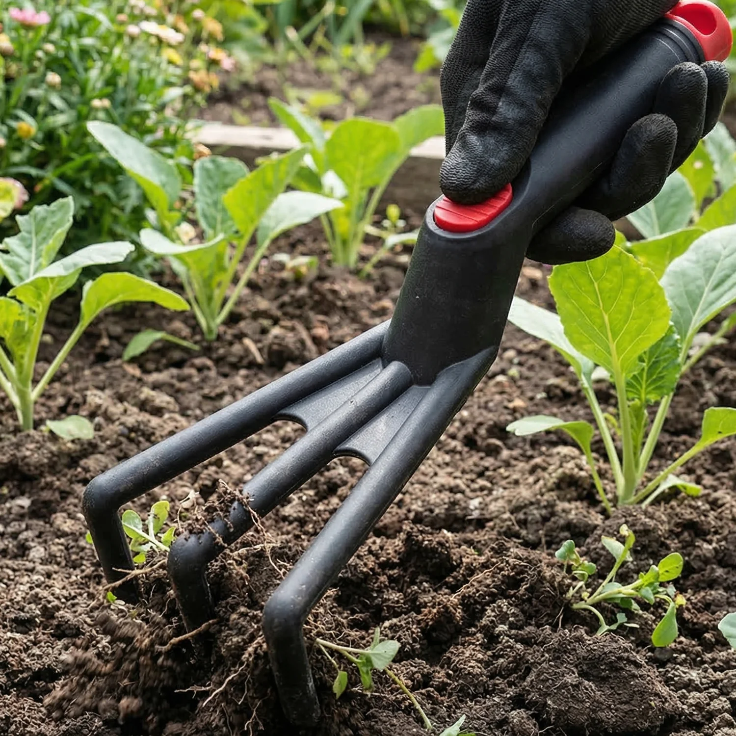 Hand Garden Cultivator Rake Plastic Gardening Tool (1 Pc, 27 Cm) - Image 5