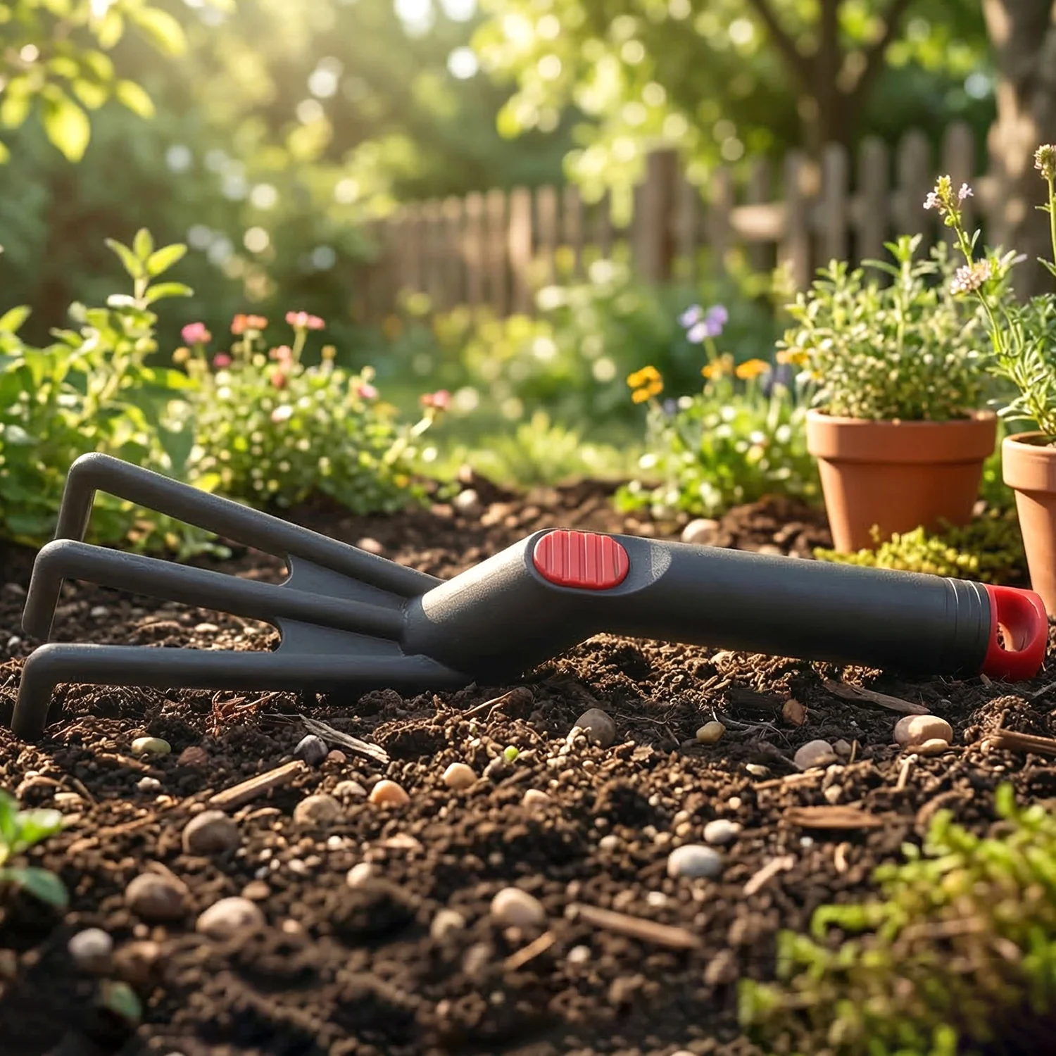 Hand Garden Cultivator Rake Plastic Gardening Tool (1 Pc, 27 Cm) - Image 8