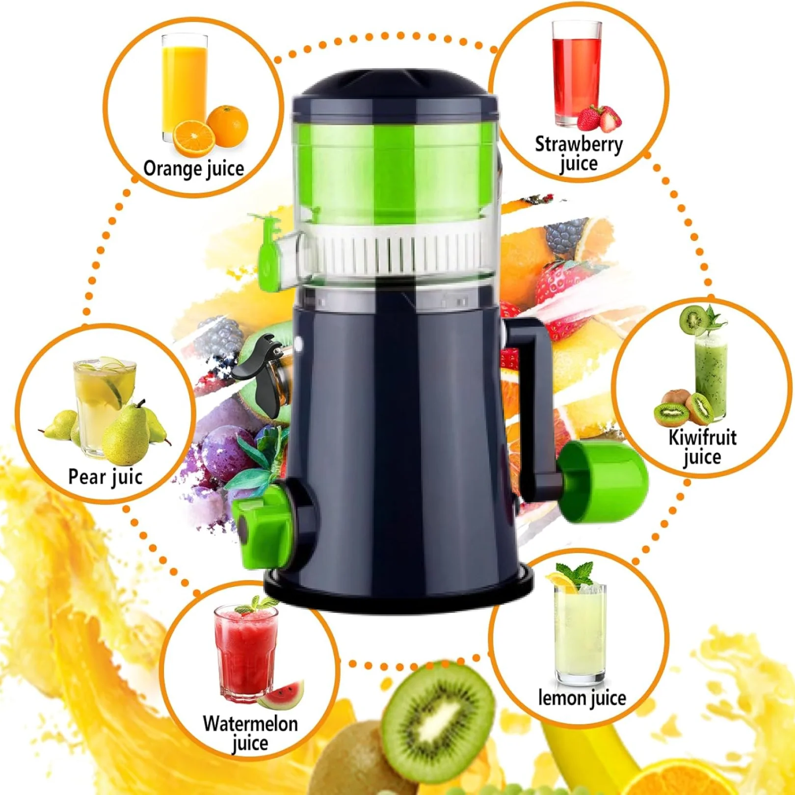 Ritu Hand Operated Compact Manual Juicer (Multicolor / 1 Pc) - Image 3