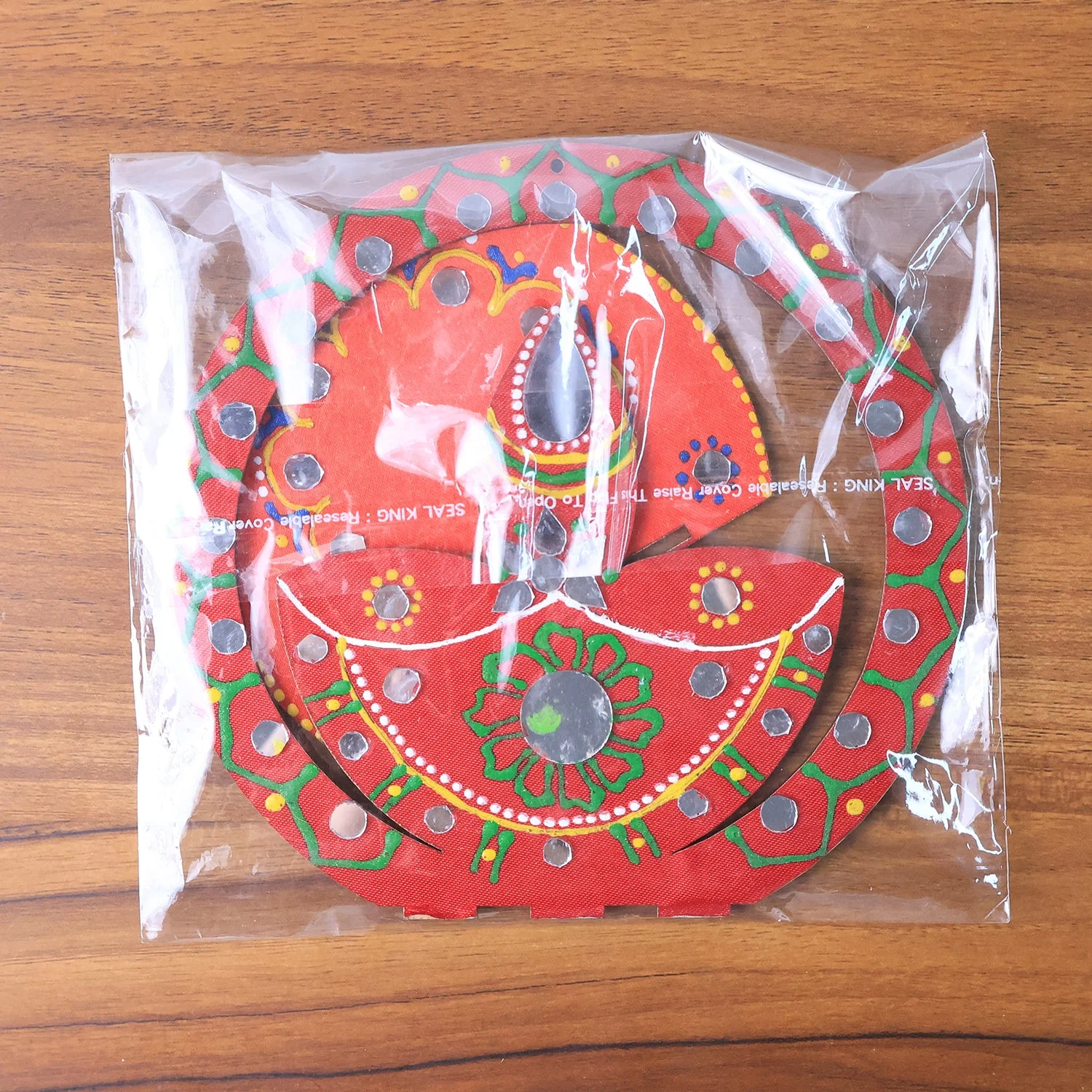 Handcrafted Wooden Decorative Diya Stand (1 Pc) - Image 8