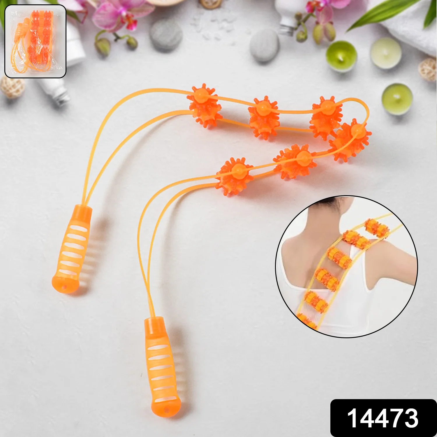 Handheld Back Massage Roller Rope (1 Pc) - Image 2