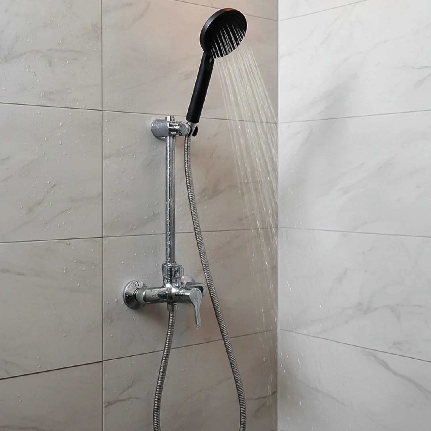 Handheld Bathroom Shower Head with Flexible Stainless Steel Hose 143 Cm Long - Image 5