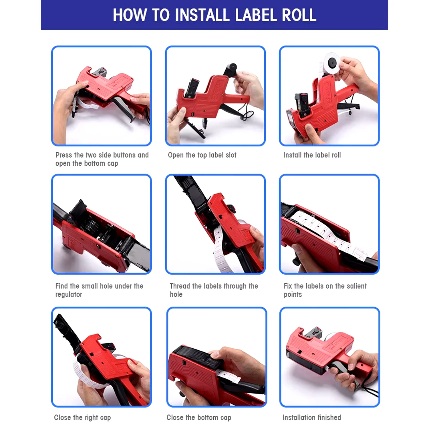 Handheld 8-Digit Plastic Price Tag Gun – Ideal for Retail & Market Price Tagging - Image 4
