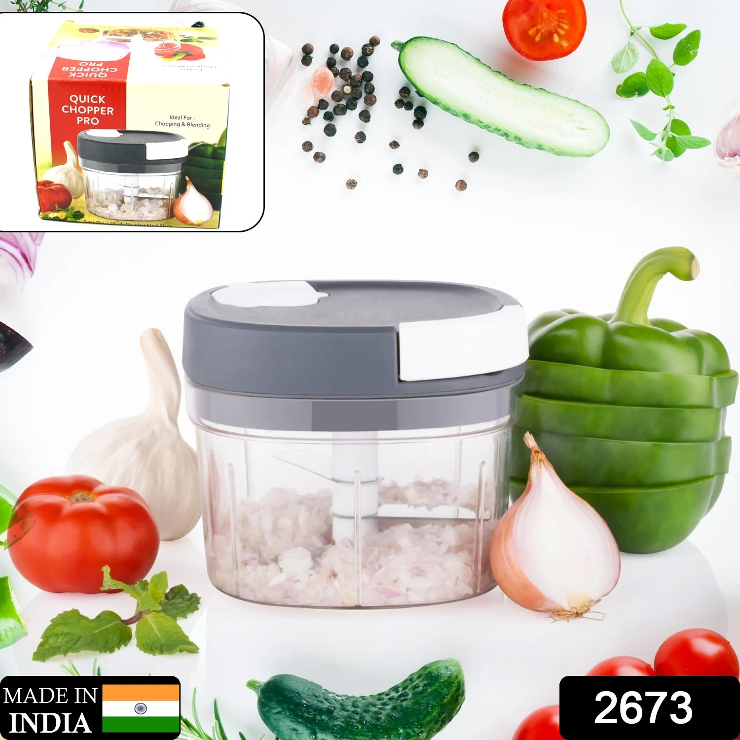Handy Chopper and Slicer for Chopping and Slicing Fruits Vegetables - Image 2