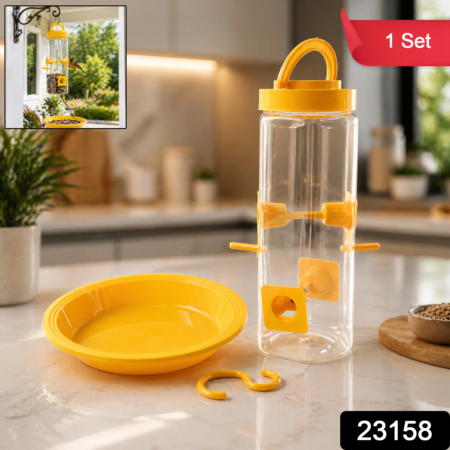 Hanging Bird Feeder with Feeding Ports for Garden & Backyard - Image 2