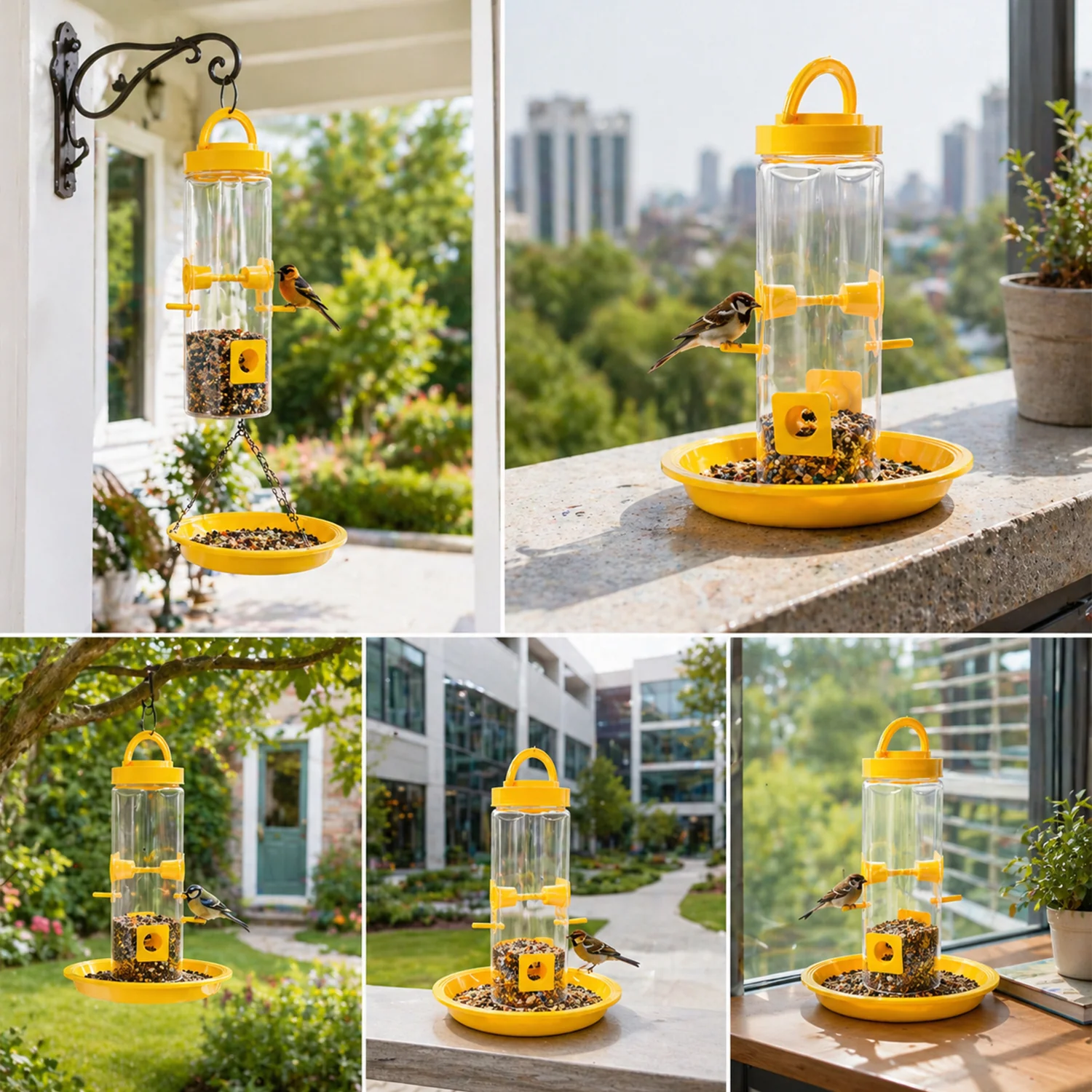 Hanging Bird Feeder with Feeding Ports for Garden & Backyard - Image 5