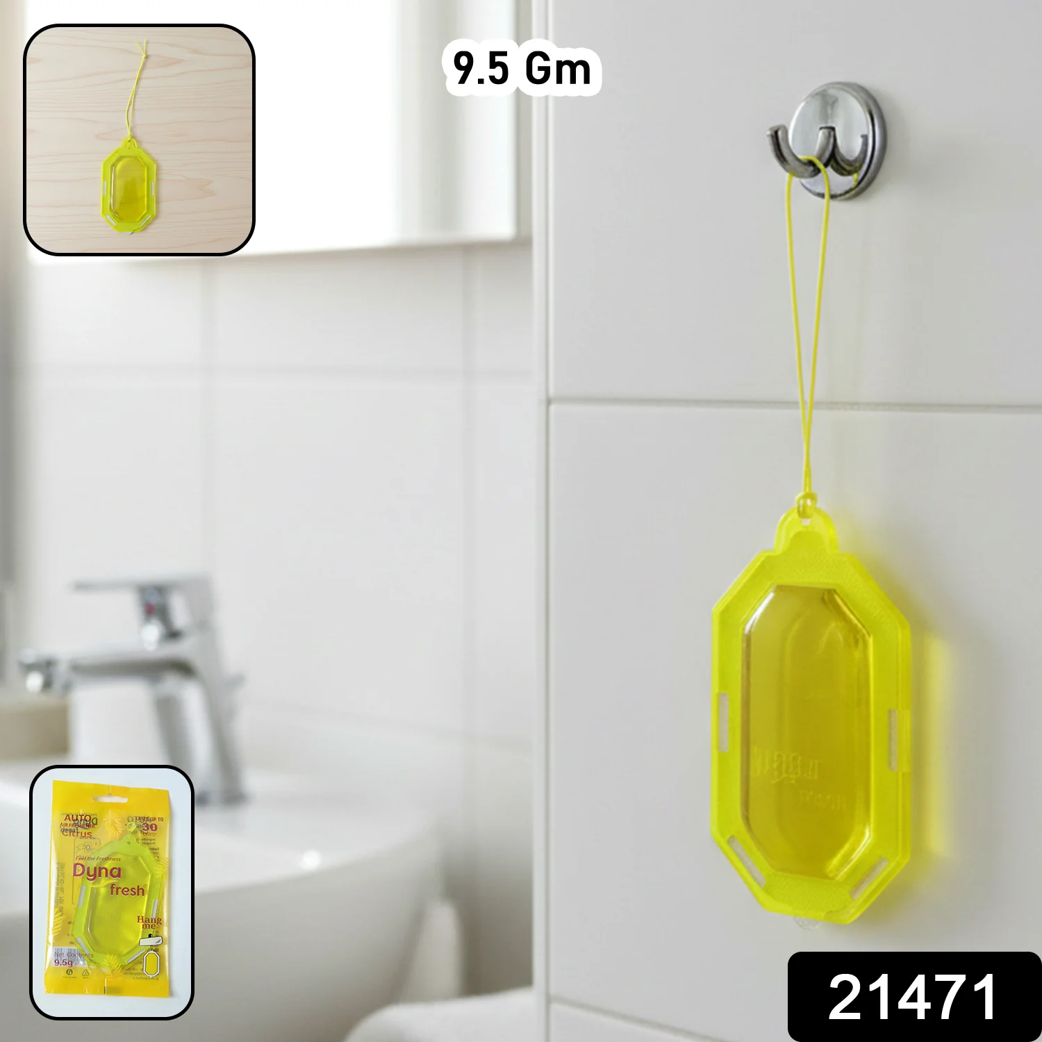 Hanging Gel Based Bathroom Air Freshener Citrus Gel (1 Pc, 9.5 Gm) - Image 2