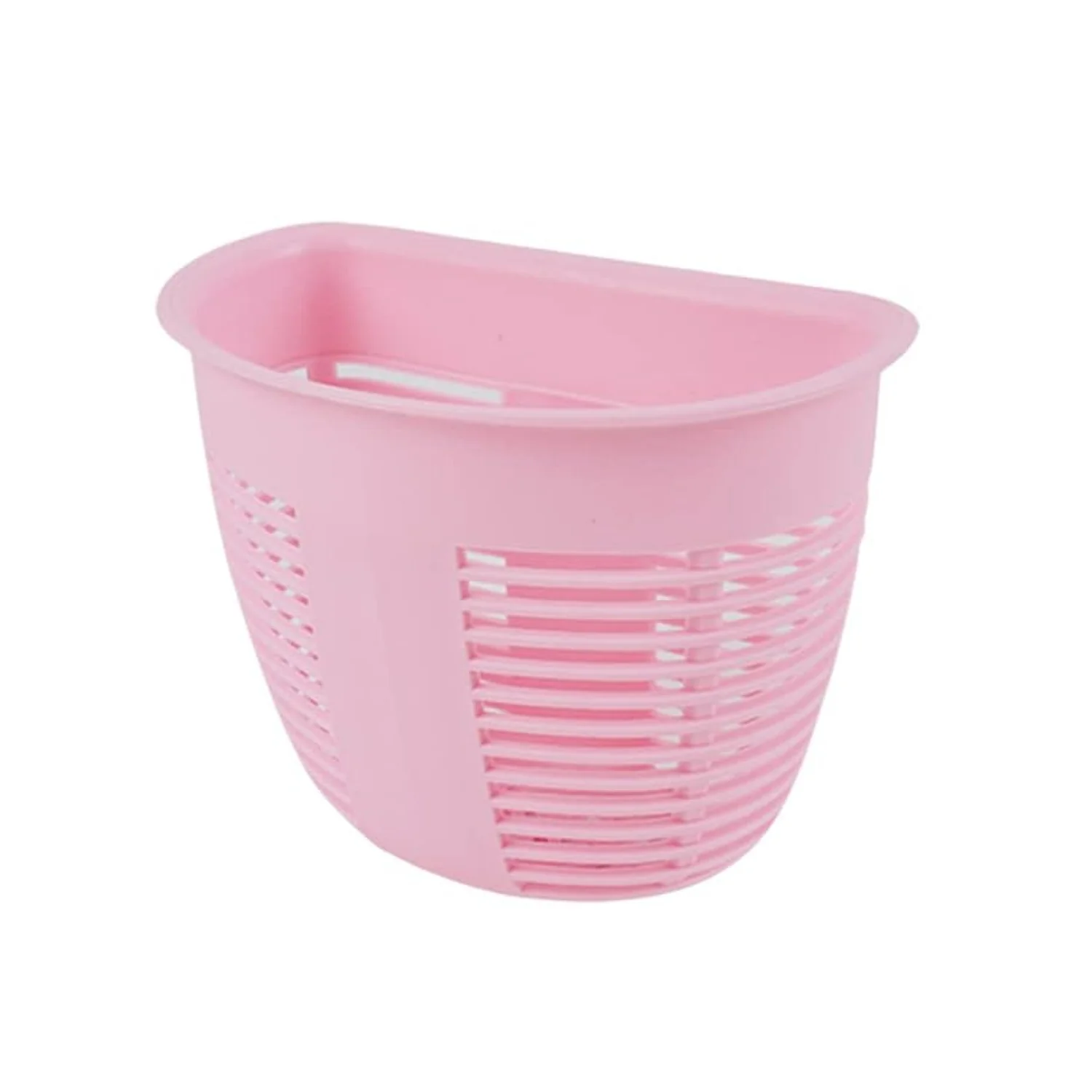 Hanging Plastic Storage Basket, Adhesive Wall Mounted Organizer Box Make Up Holder Shelf Bathroom Wall Basket Punch Free Drain Basket for Kitchen Bathroom, Wall Type Storage Basket (1 Pc) - Image 5