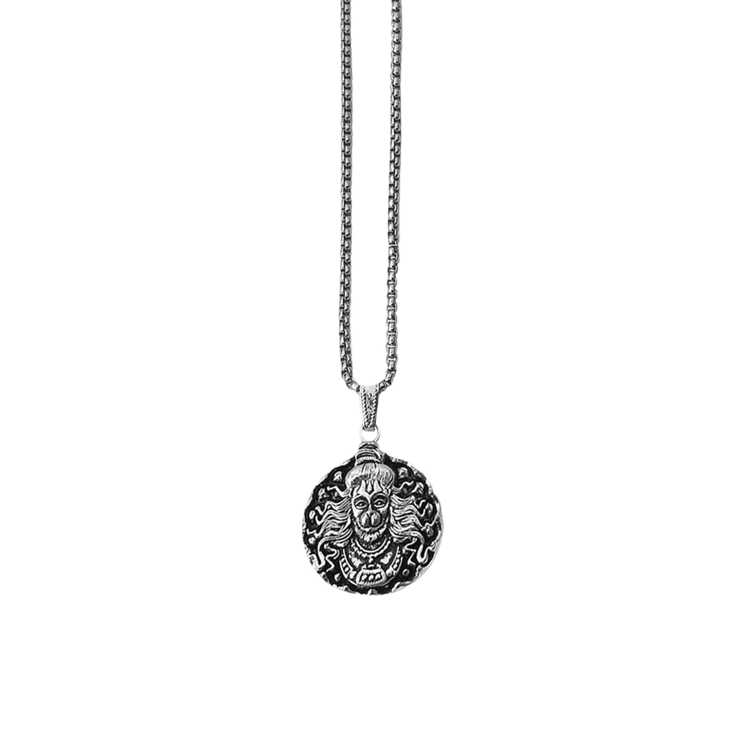 Hanuman Locket With Chain, Pendant Necklace Chain (1 Pc) - Image 6