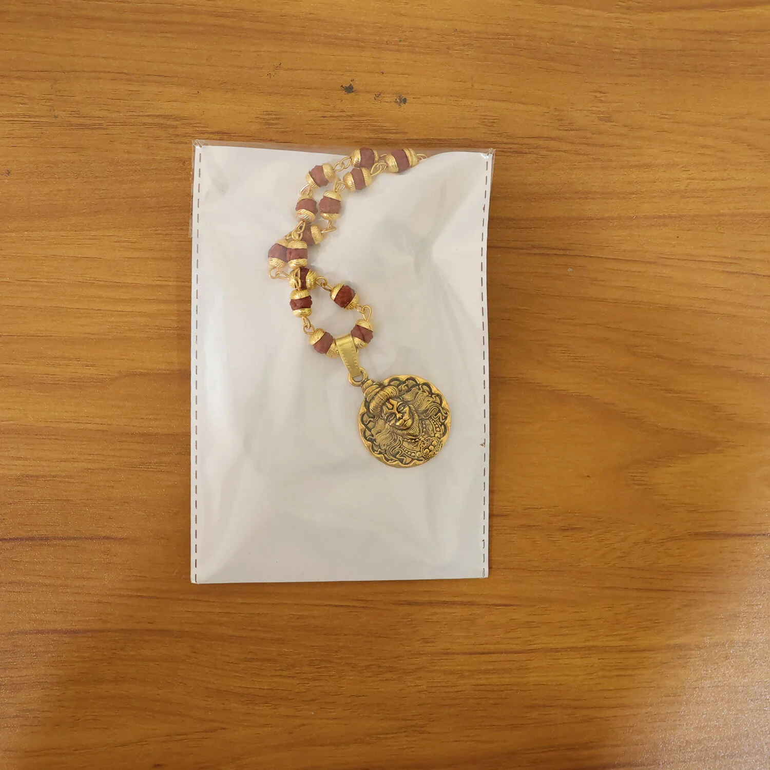 Hanuman Pendant With Rudraksha Mala Bead - Image 6