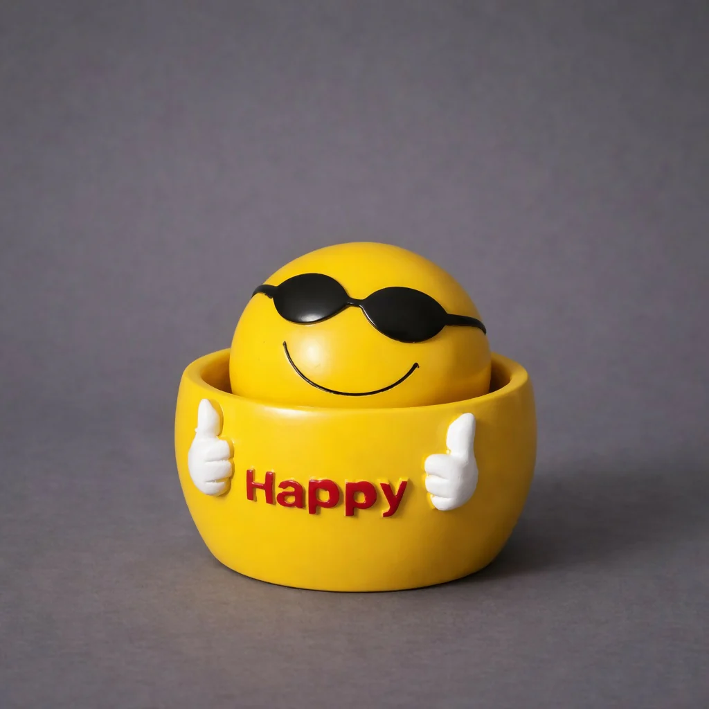 Happy Emoji Decorative Storage Showpiece for Desk and Home Decor (Mix Design) - Image 4