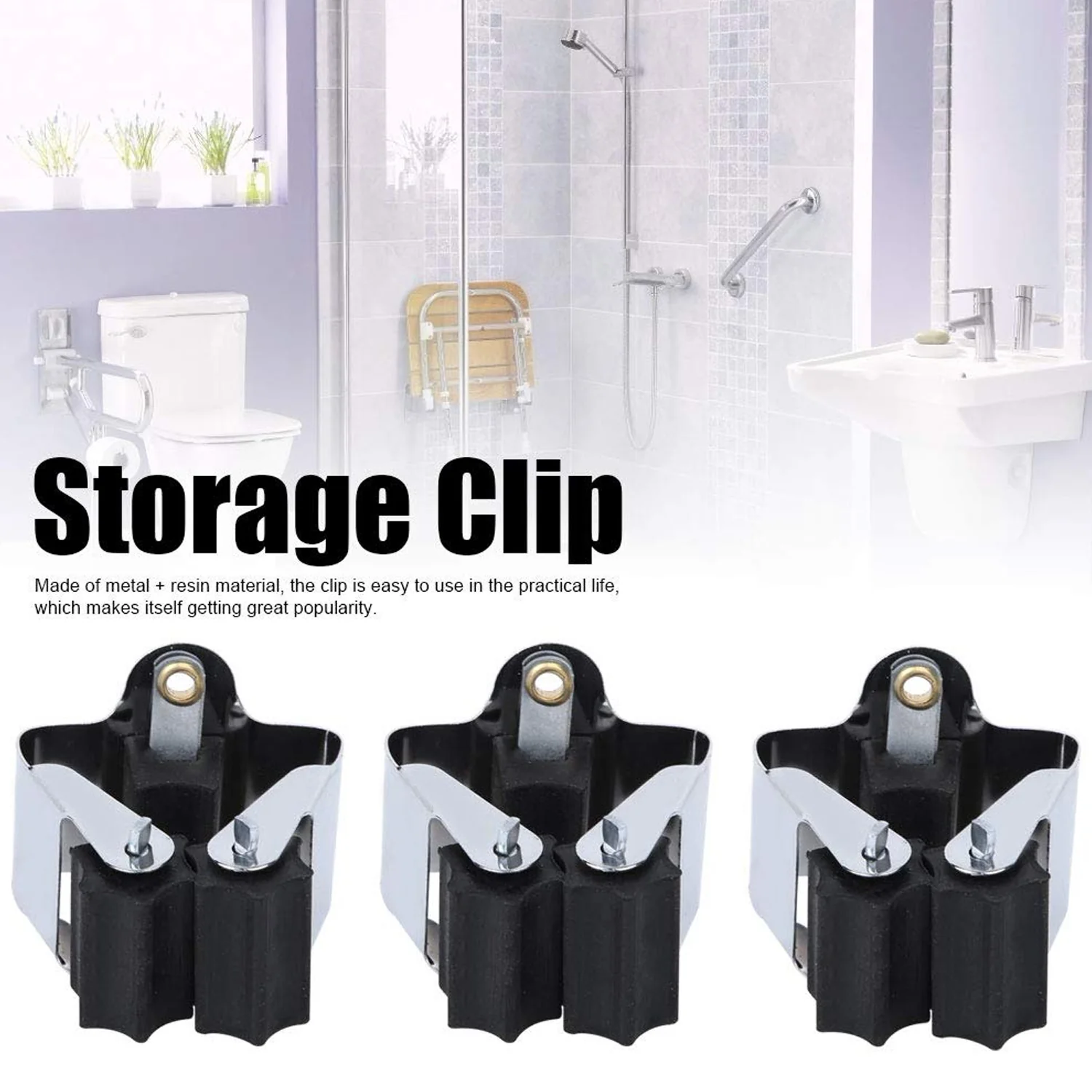 Multifunction Wall Mount Garage Holder for Mop / Broom / Hanger (4 Pcs Set) - Image 6