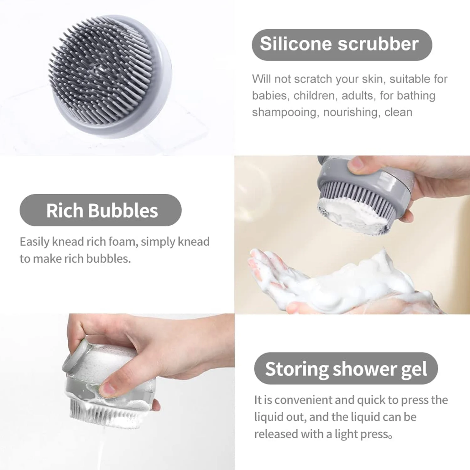 Head Scalp Massager Shampoo Brush (1 Pc) - Image 6