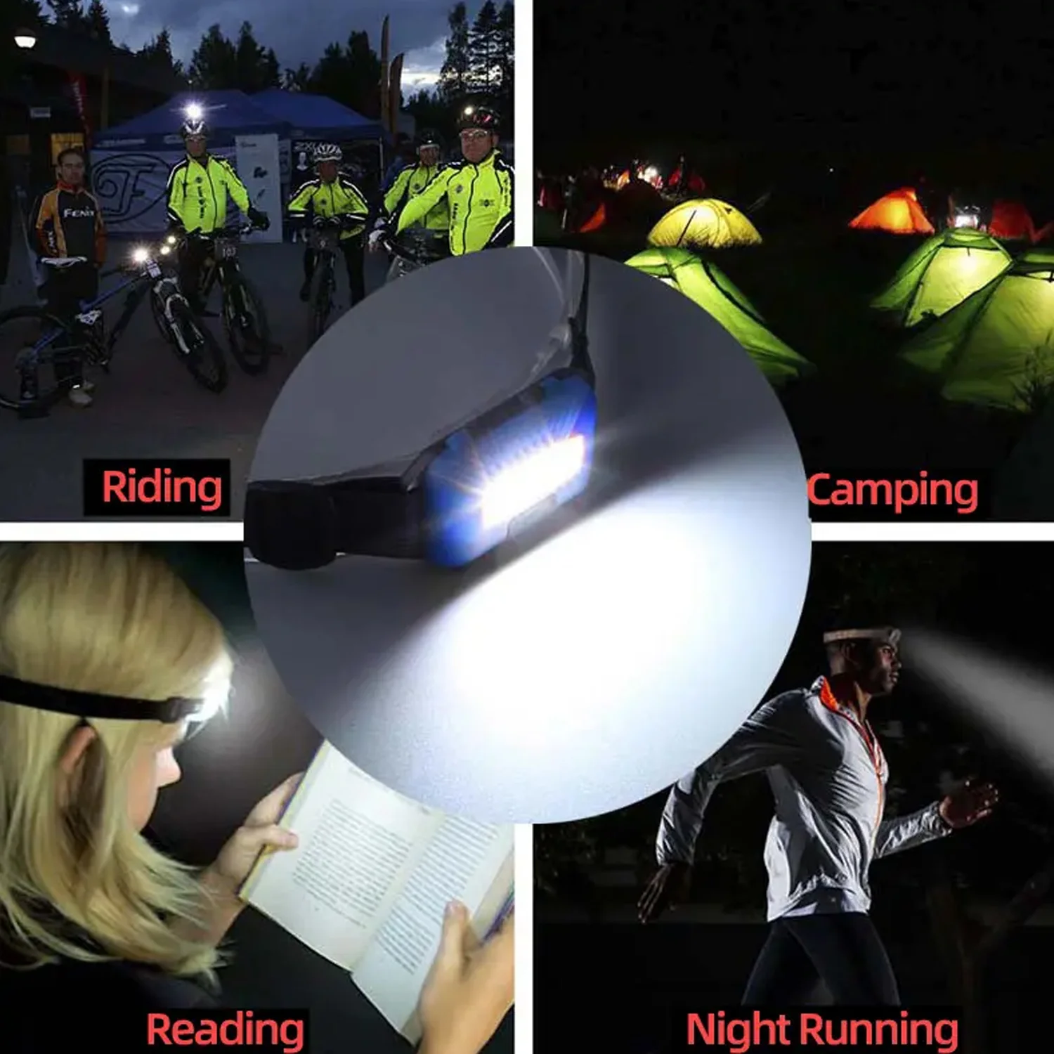 10W COB Waterproof Headlamp – Portable Lantern for Camping, Hiking (1 Pc) - Image 3