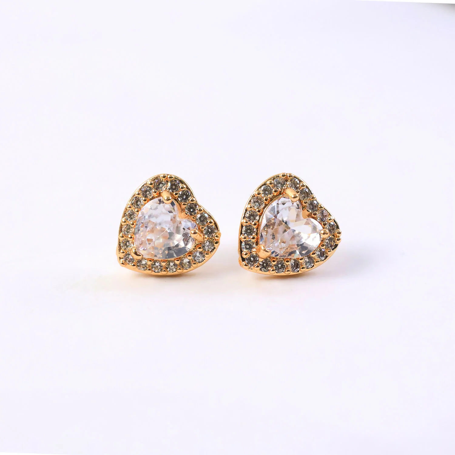 Heart Shape Crystal Stud Earrings for Women - Image 5