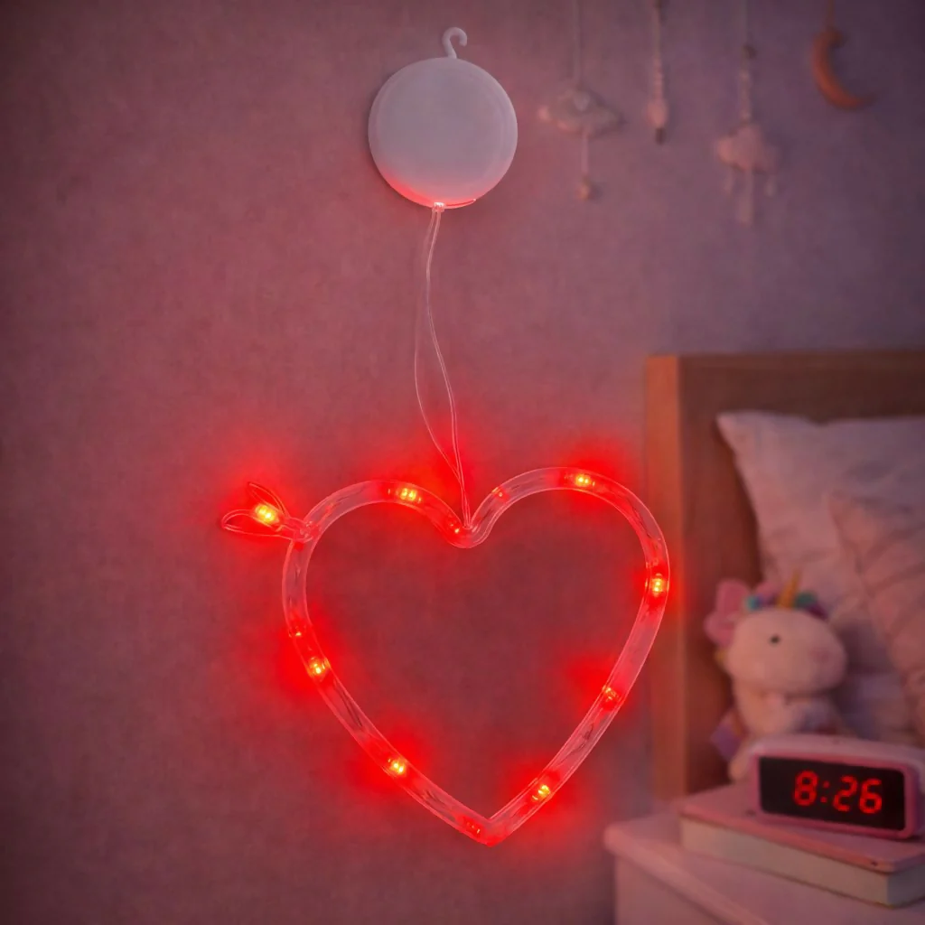 Heart Shape LED Decorative Wall Light for Bedroom, Home & Romantic Decor - Image 3