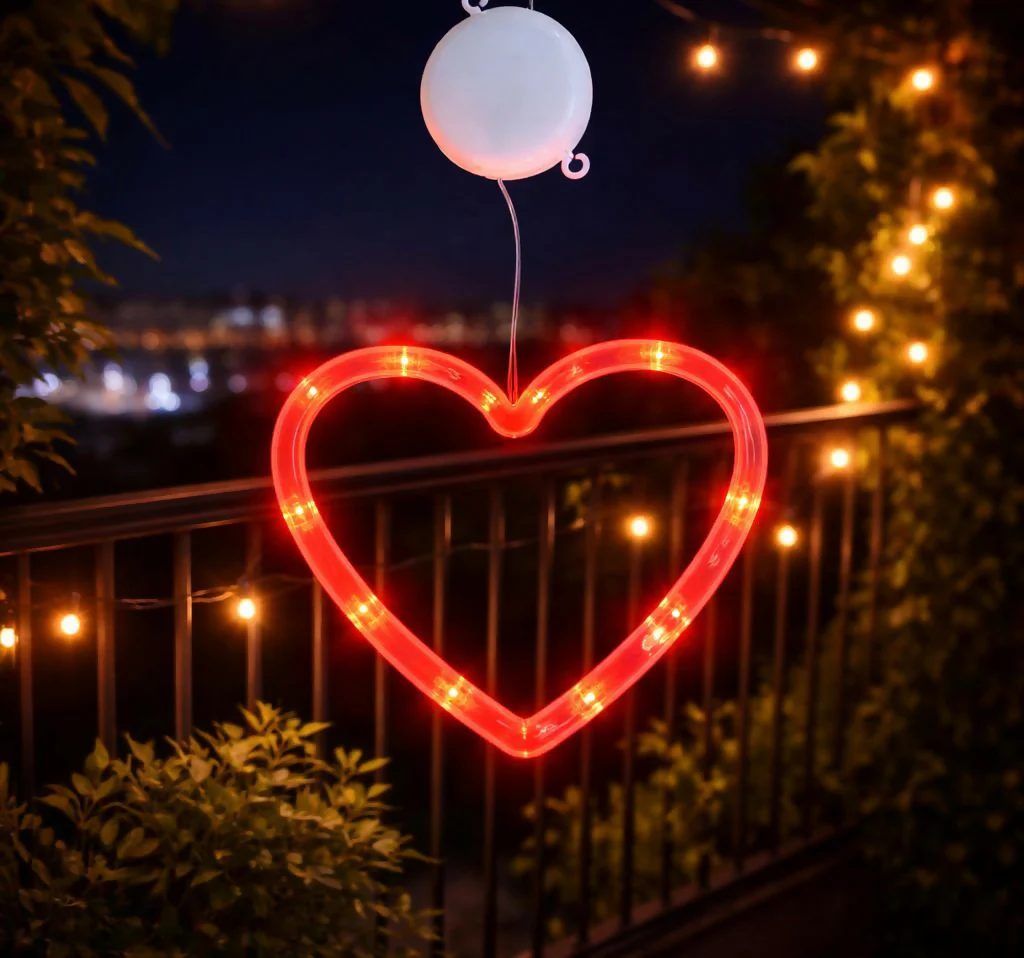 Heart Shape LED Decorative Wall Light for Bedroom, Home & Romantic Decor - Image 4