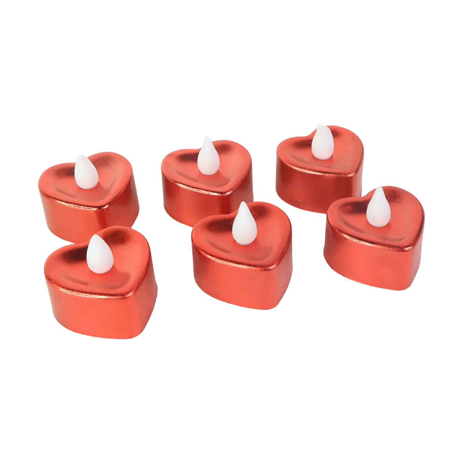 Heart Shape LED Flameless Decorative Candles (6 Pc / Set) - Image 5
