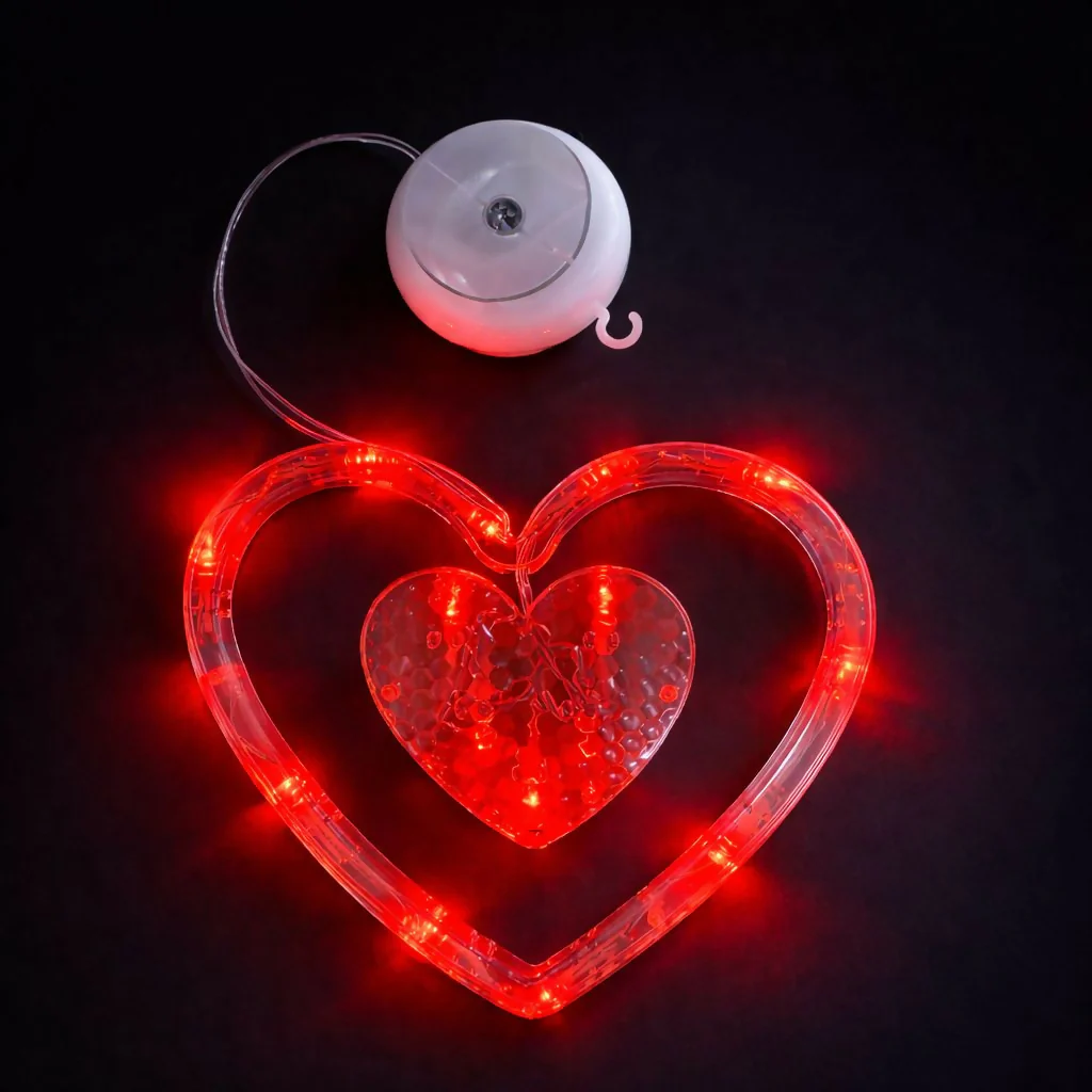 Heart Shape LED Hanging Decorative Light for Balcony, Bedroom & Home Decor - Image 2