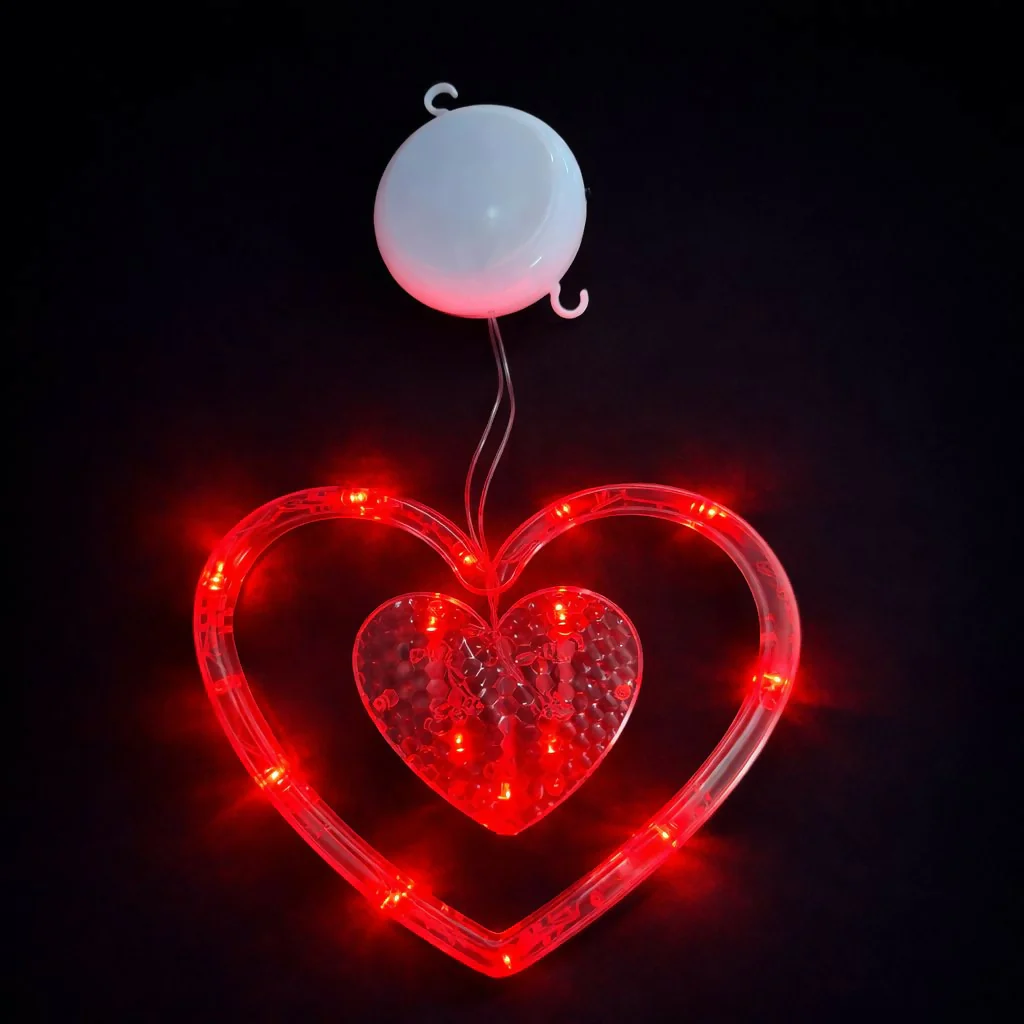 Heart Shape LED Hanging Decorative Light for Balcony, Bedroom & Home Decor - Image 3