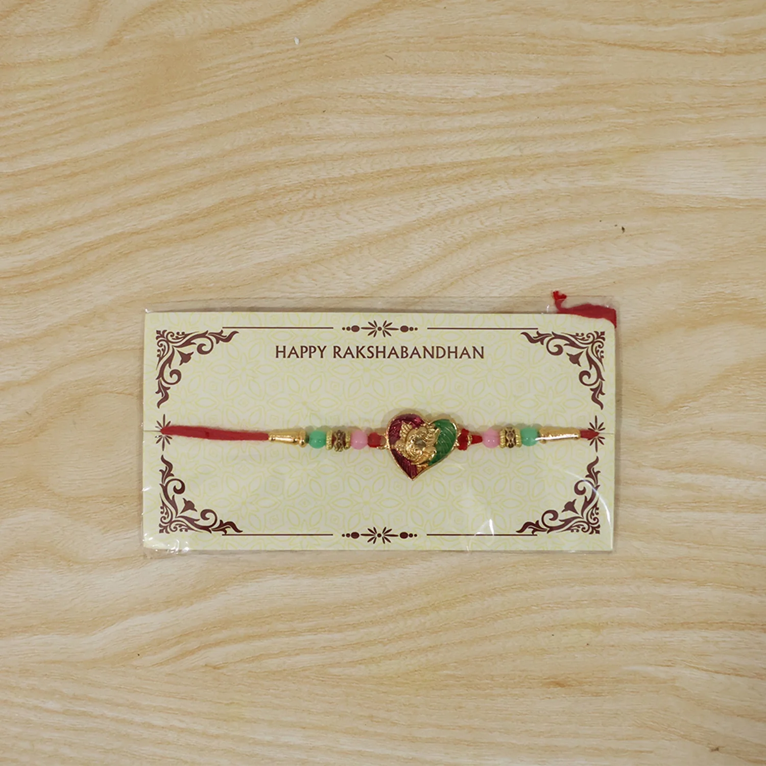 Heart Shape Lord Ganesha Designer Rakhi - Image 7
