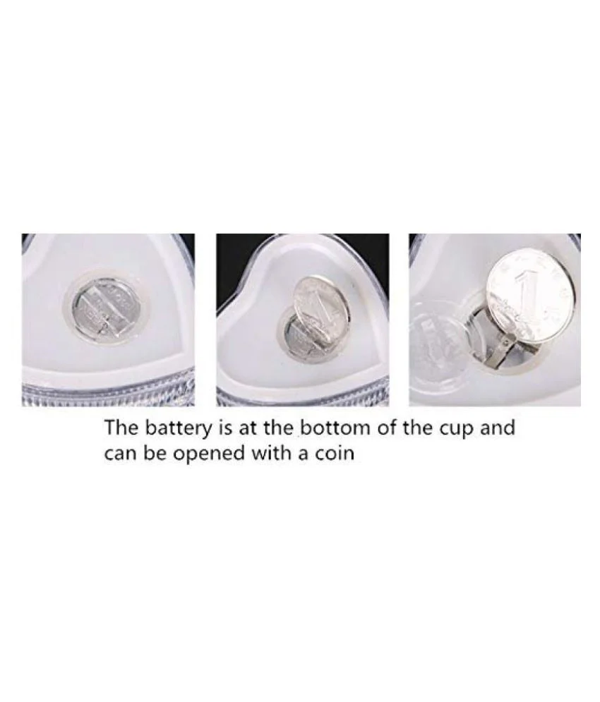 Heart Shape Activated Blinking Led Glass Cup - Image 6