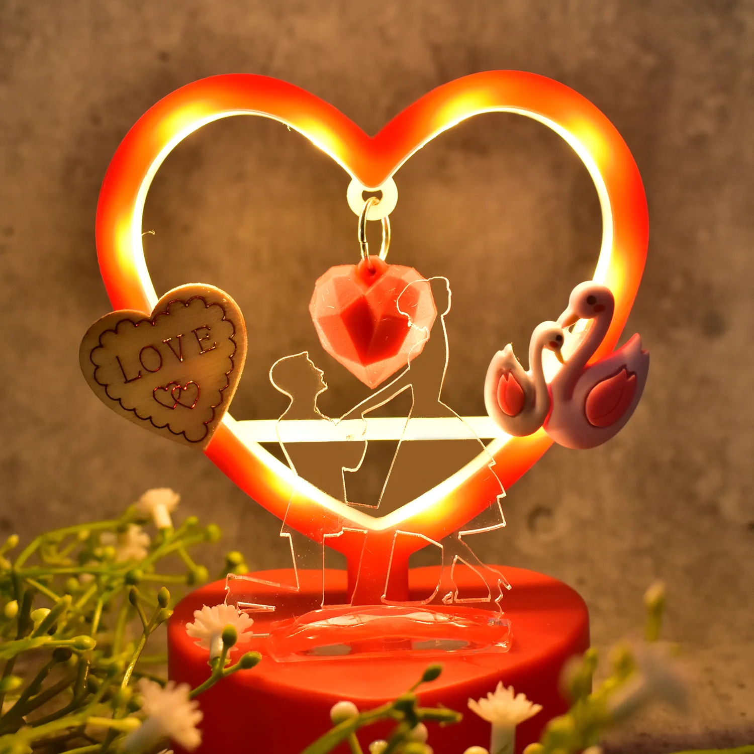 Heart-Shaped Decorative Love Showpiece (1 Pc) - Image 6