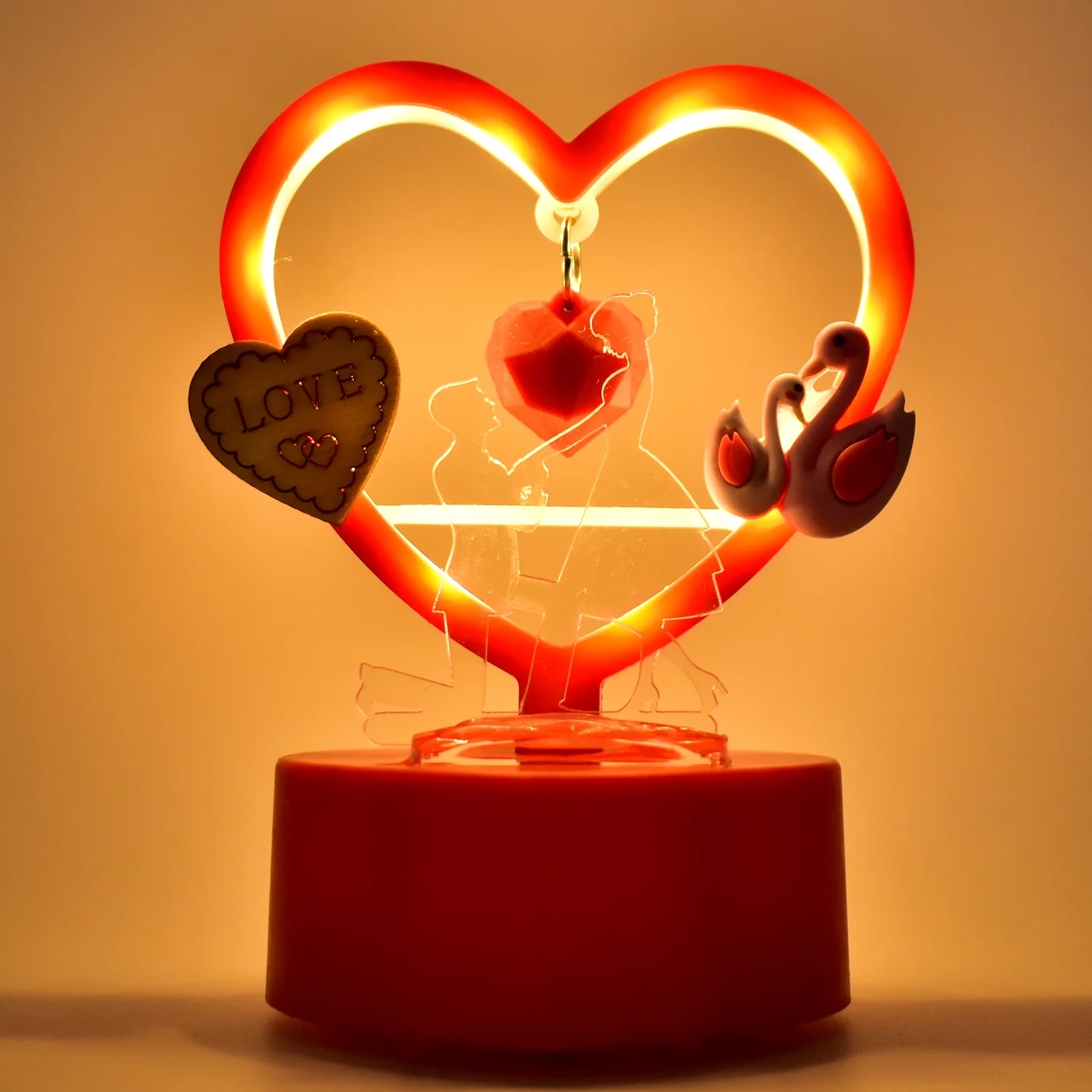 Heart-Shaped Decorative Love Showpiece (1 Pc) - Image 7