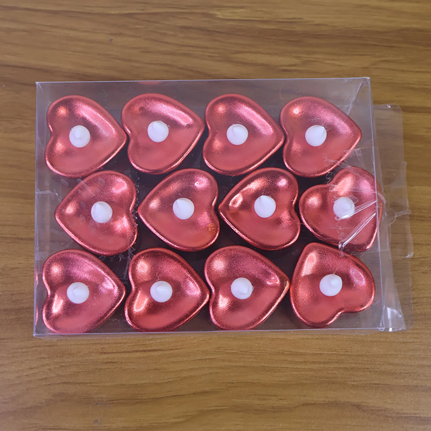 Heart Shaped LED Tea Light Candles (Mix Color / 12 Pc) - Image 9