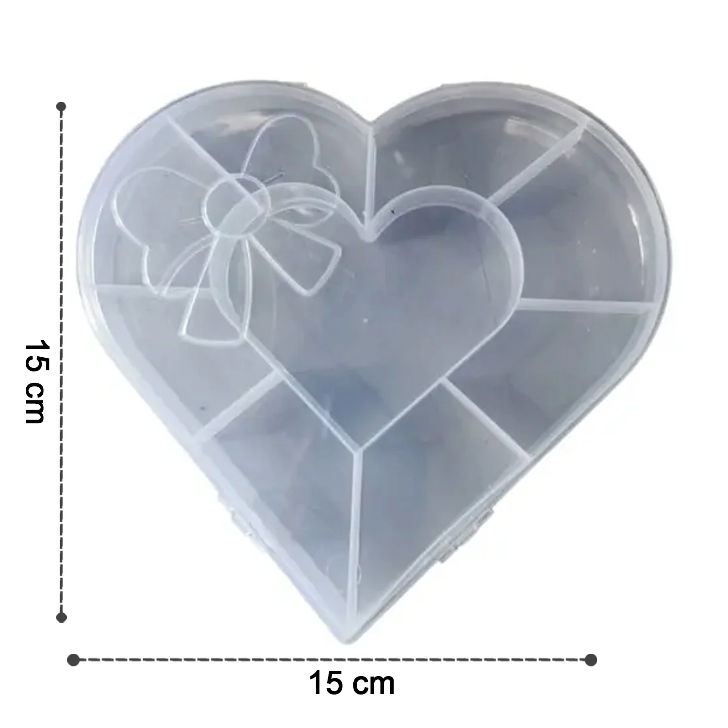 Heart-Shaped Plastic Bead Storage Organizer Box (1 Pc) - Image 7